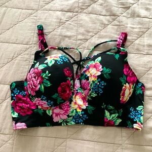 Floral bikini top